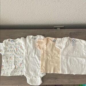 Gerber Baby Bodysuits in White and Cream